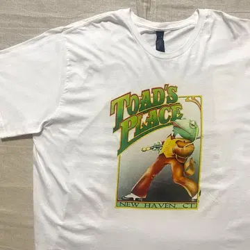 토드플레이스 USA 구제 의류 T셔츠 화이트 3XL 헤인즈 화이트 개구리