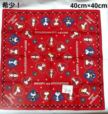 초레어! SNOOPY & 우드스탁 대형 손수건 면 100% 일본제