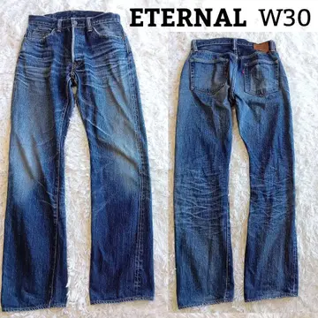 이터널 비추쿠라시키 공방 오니 페이드 허니컴 데님 팬츠 W30