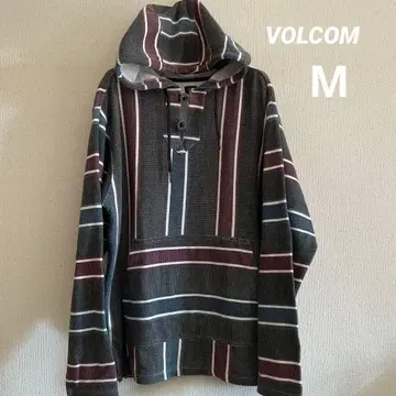 VOLCOM 후드 부착 스트라이프 후드티 M 사이즈 멕시칸 맨투맨