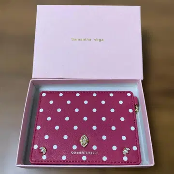 사만사 베가 물방울 패턴 카드 케이스