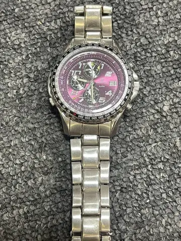 시티즌 썬더버드 크로노그래프 파이롯트 워치 알람 손목시계