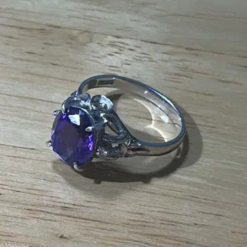 자수정 플라티나 반지