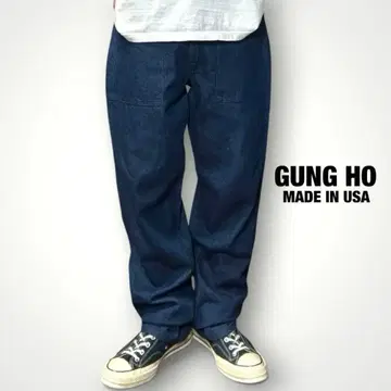 90s GUNG HO 건호 USA제 데님 베이커 팬츠 34