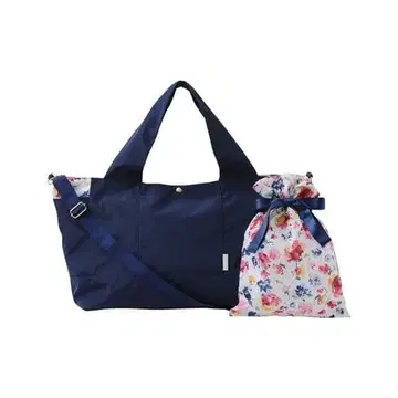 프랑프랑 트래블 토트백 / 여행 가방 / 네이비 꽃무늬 / 플라워 프린트