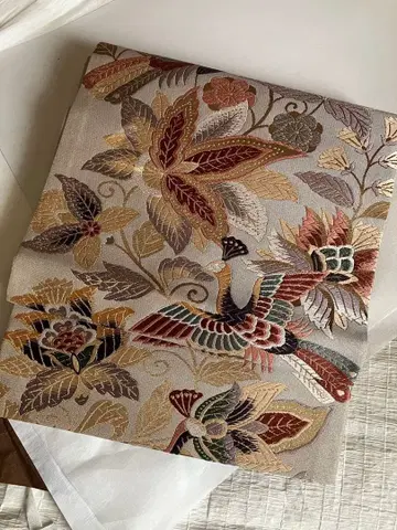 니시진 순수 실크 당직 후쿠로 오비 일품