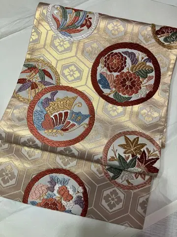 니시진 후쿠로 오비 당조 꽃 문양 포멀