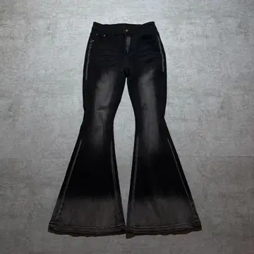 Y2K flare denim bell bottom grunge faded