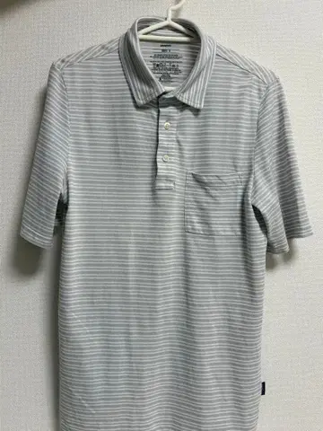 patagonia 남성용 S 피케 셔츠 그레이/스트라이프