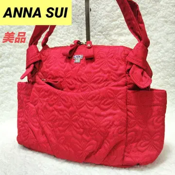 새상품급 ANNA SUI 안나수이 토트백 나비 퀼팅 빨간색