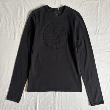 베른하르트 빌헬름 얼굴 패턴 패치워크 티셔츠 블랙