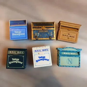 디즈니 미니어처 피규어 컬렉션 엽서 메일박스