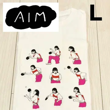 새상품급 아이묭 AIM 탁구 셔츠 핑퐁 여름 페스티벌 L 사이즈