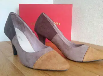 ORientalTRaffic 스웨이드 펌프스 23.5cm 그레이 베이지