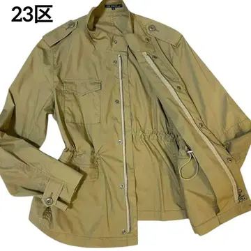 23구 워셔블 밀리터리 자켓 드로 코드 카키 M 새상품급
