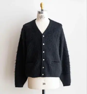 A.R.P. Shaggy Man Mohair Cardigan Black