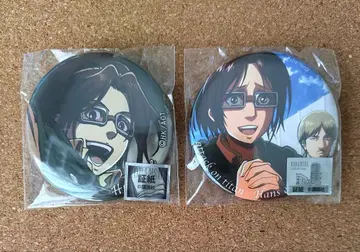 진격의 거인 아쿠아 마린 캔뱃지 2개 세트 한지 미케