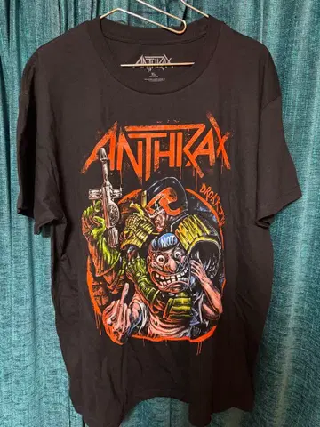 미착용 ANTHRAX 그래픽 프린트 T셔츠