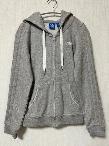 adidas 그레이 풀 집업 후드티