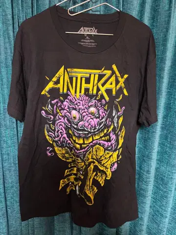 미착용 ANTHRAX 그래픽 T셔츠 블랙