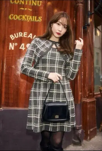 Pantheon Checked Knit Dress herlipto