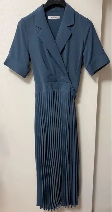 archives 블루 반팔 랩 원피스 롱 봄 여름 트렌치