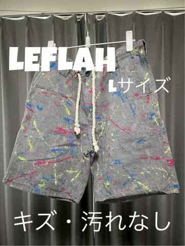 LEFLAH 드립 데님 숏팬츠