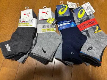 PUMA 아식스 양말 3족 세트 4 23-25cm