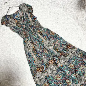 새상품급 [쉬인] (S) 페이즐리 무늬 롱 원피스 올 패턴 여름