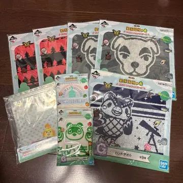 모여봐요 동물의 숲 제일복권 핸드 타월 지퍼백 세트