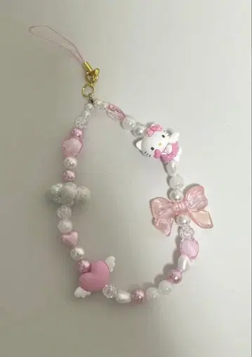 키티 폰 스트랩 꿈꾸는 엔젤 핑크 산리오 키링