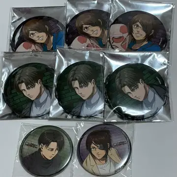 진격의 거인 리바이 한지 캔뱃지 세트