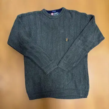 CHAPS 랄프 로렌 헤링본 무늬 코튼 니트 M