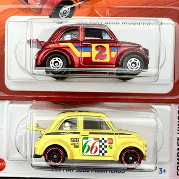 핫휠 미니카 피아트 500D 모디피카도 2대 세트