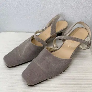 새상품급 t.inaba 그레이 23.5cm 슬링백 펌프스 오피스 신발