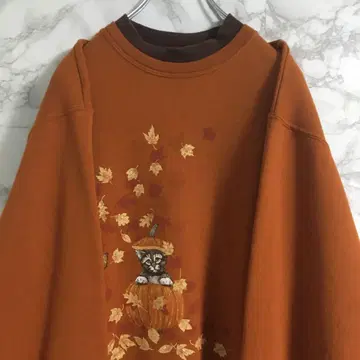 [애니멀 프린트] 빅 프린트 저지 속기모 맨투맨 브라운 M