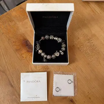 PANDORA 실버 참 팔찌 17개