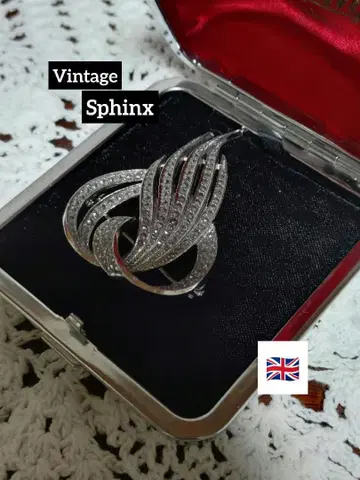 빈티지 SPHINX 마카사이트 실버톤 브로치