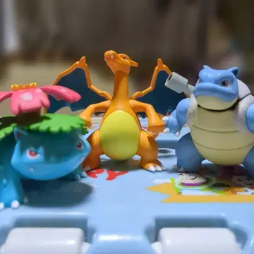 포켓몬 거북왕 리자몽 이상해꽃 3체