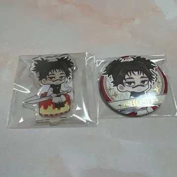 주술회전 쵸소우 스이파라 미니 캐릭터 아크릴 스탠드 캔뱃지 세트