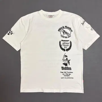 TEDMAN Basser 티셔츠 화이트 백 프린트 사이즈 44