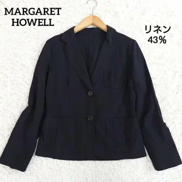 마 혼방 마가렛호웰 테일러드 자켓 코튼 린넨 언컨 M