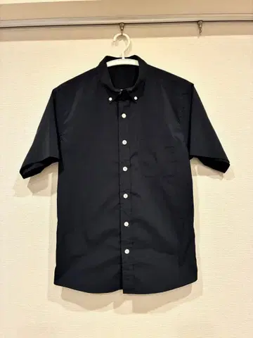 10YC 남성용 반팔 버튼 다운 셔츠 남성용 L 네이비