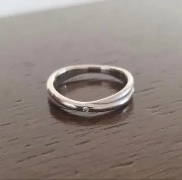 ete 다이아몬드 크로스 반지 플라티나 9호