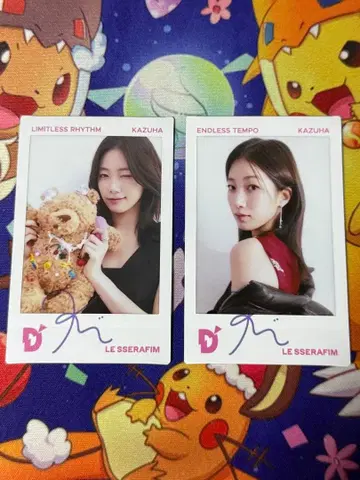 DICON POP-UP 카즈하 프리미엄 사인 사진 2장 세트 2종