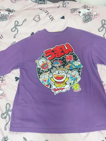 [ 미사용 새상품 ] 우마이봉 T셔츠 보라색