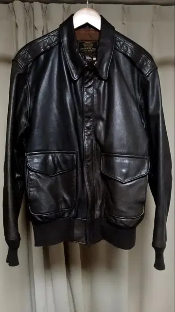 콕피트 A-2 플라이트 자켓 밀리터리 브라운 가죽 40