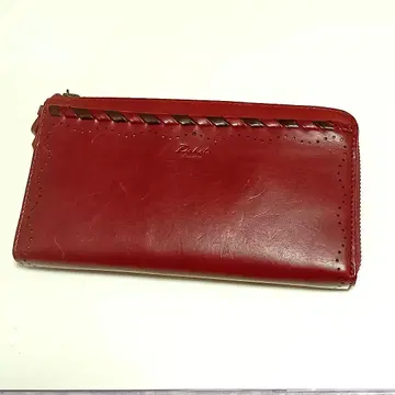 새상품 Dakota L자 지퍼 장지갑 다코타 소가죽 포포라리타 레드
