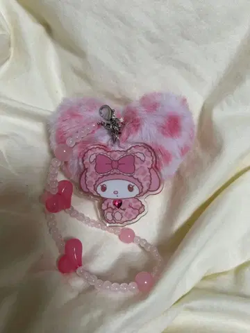 마이멜로디 하트형 키링