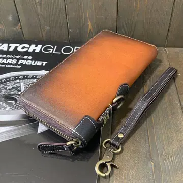 G51 [ 수신 시사 ] 이탈리아 가죽 장지갑 파티누 지갑 라이트 브라운